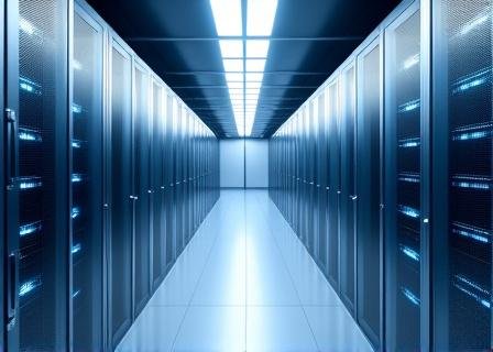 Modern server room representing low-latency deployment infrastructure