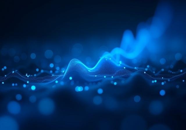 Abstract visualization of interconnected data nodes representing artificial intelligence in trading